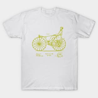 Bicycle Art Gift 1869 Velocipede Patent T-Shirt